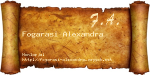Fogarasi Alexandra névjegykártya